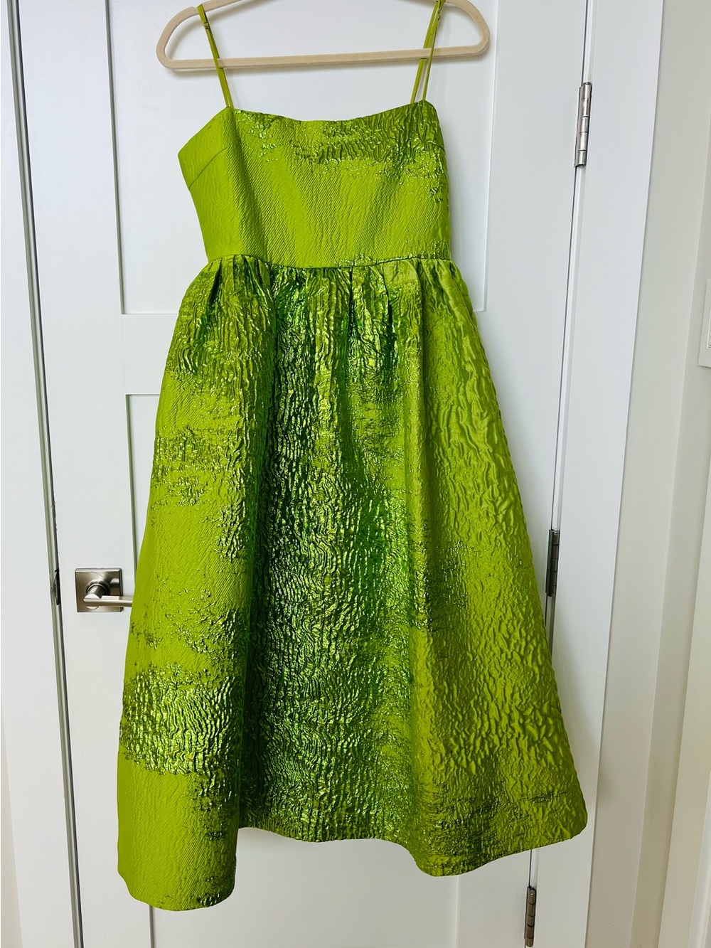 STINE GOYA voluminous Green Textured Dress
